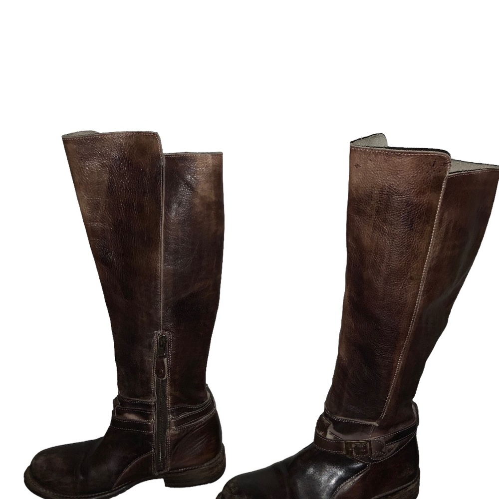 Bed Stu Cobbler Series Bristol Brown Distressed Leather Tall Riding Boots Size 7